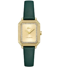Lacoste Women's Parisienne Analog Green Leather Strap Watch