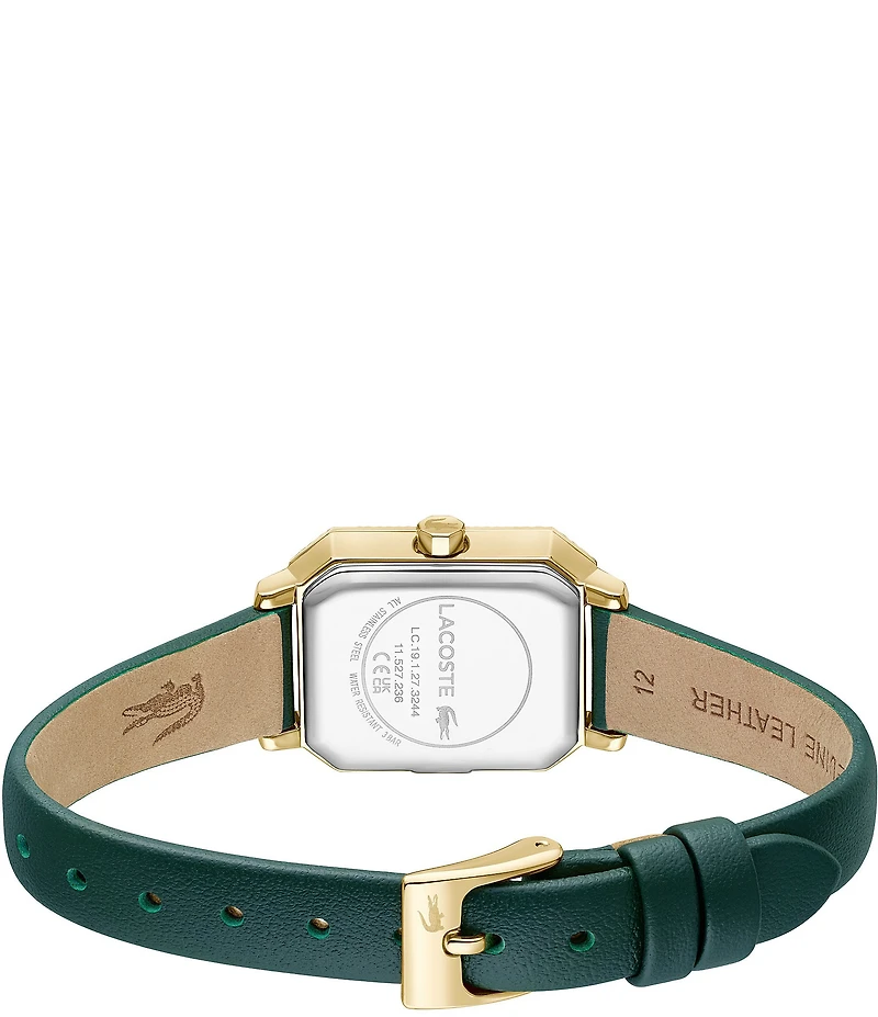 Lacoste Women's Parisienne Analog Green Leather Strap Watch