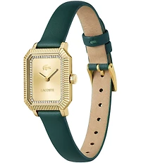 Lacoste Women's Parisienne Analog Green Leather Strap Watch