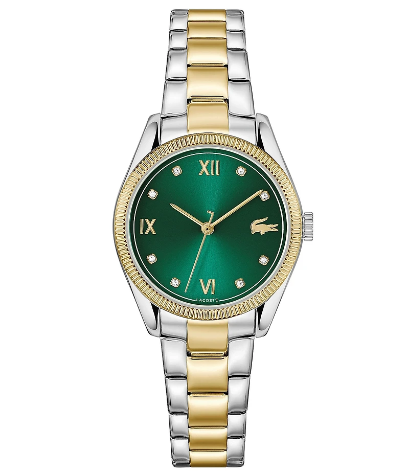 Lacoste Women's Parisienne Quartz Three Hand Two Tone Stainless Steel Bracelet Watch
