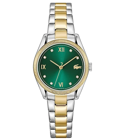 Lacoste Women's Parisienne Quartz Three Hand Two Tone Stainless Steel Bracelet Watch