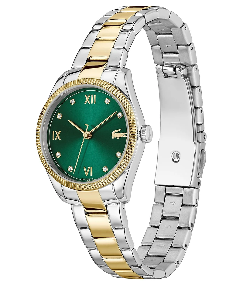 Lacoste Women's Parisienne Quartz Three Hand Two Tone Stainless Steel Bracelet Watch