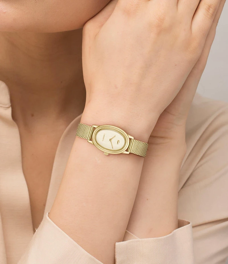Lacoste Women's Parisienne Two Hand Stainless Steel Mesh Bracelet Watch