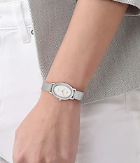 Lacoste Women's Parisienne Two Hand Stainless Steel Mesh Bracelet Watch