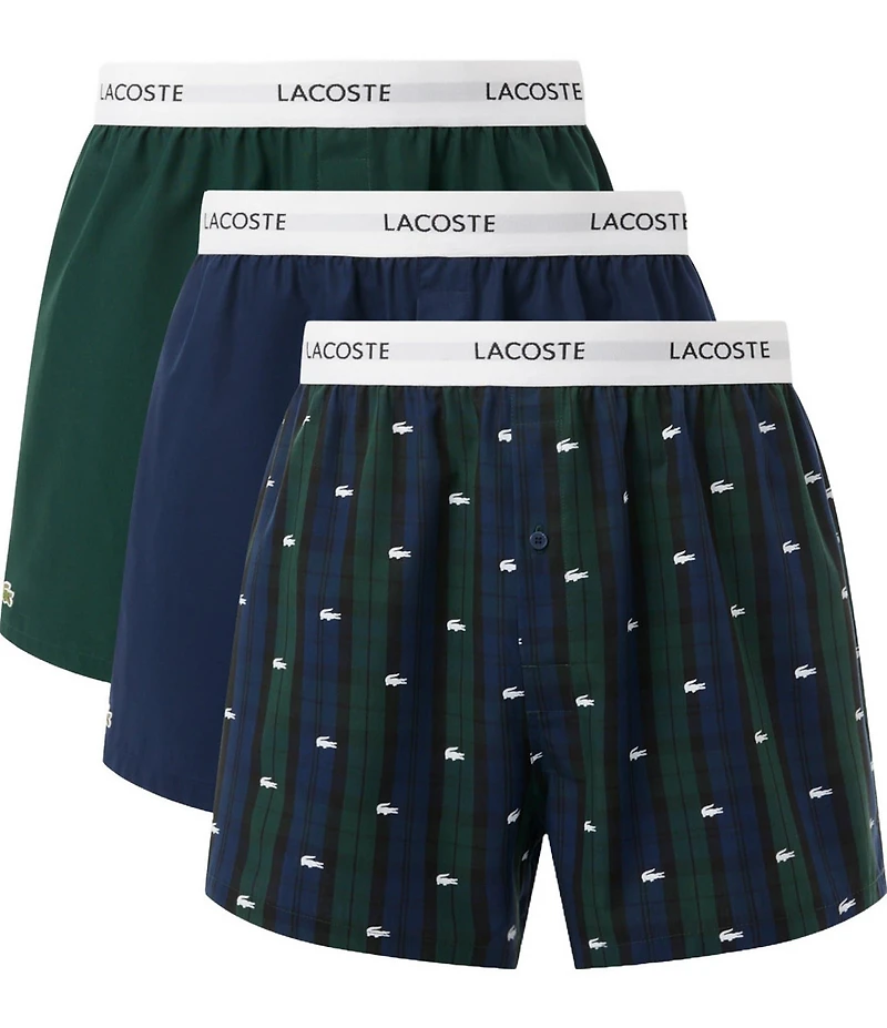 Lacoste Woven 3-Pack Boxers