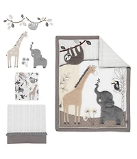 Lambs & Ivy Baby Jungle Animals 4-Piece Crib Bedding Set