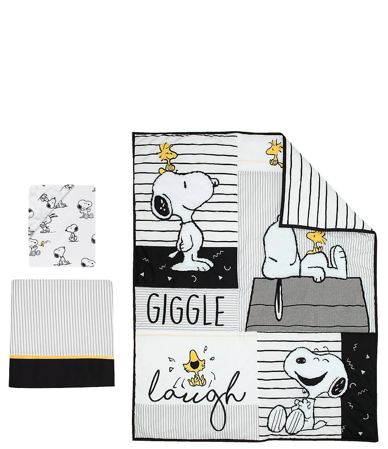 Lambs & Ivy Classic Snoopy 3-Piece Nursey Baby Crib Bedding Set
