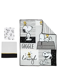 Lambs & Ivy Classic Snoopy 3-Piece Nursey Baby Crib Bedding Set