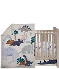 Lambs & Ivy Dino-Might 3-Piece Nursey Baby Crib Bedding Set