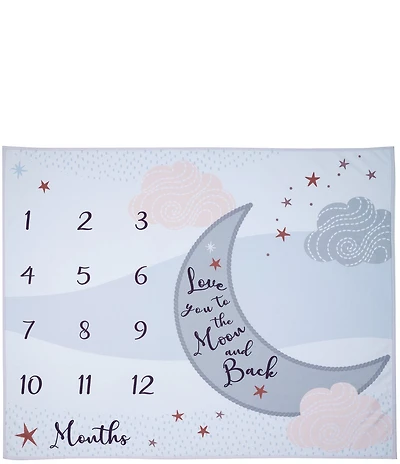 Lambs & Ivy Goodnight Moon Milestone Photo Opportunity Fleece Baby Blanket