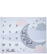 Lambs & Ivy Goodnight Moon Milestone Photo Opportunity Fleece Baby Blanket