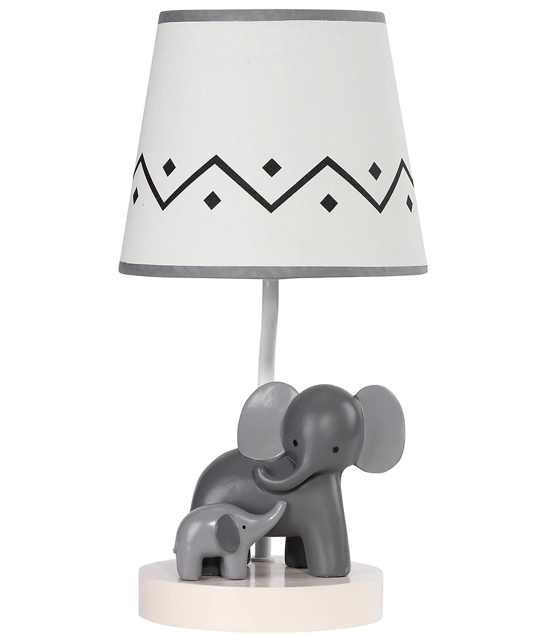 Lambs & Ivy Me & Mama Elephant Lamp with Shade & Bulb