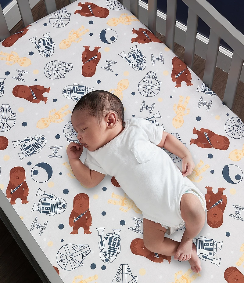 Lambs & Ivy Star Wars Signature Millennium Falcon Cotton Fitted Crib Sheet