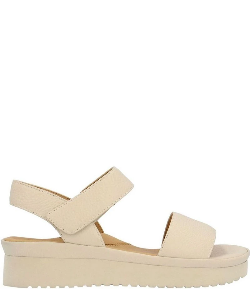 L'Amour Des Pieds Abrilla Leather Platform Wedge Sandals