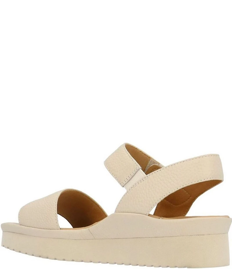 L'Amour Des Pieds Abrilla Leather Platform Wedge Sandals