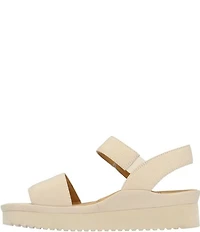 L'Amour Des Pieds Abrilla Leather Platform Wedge Sandals