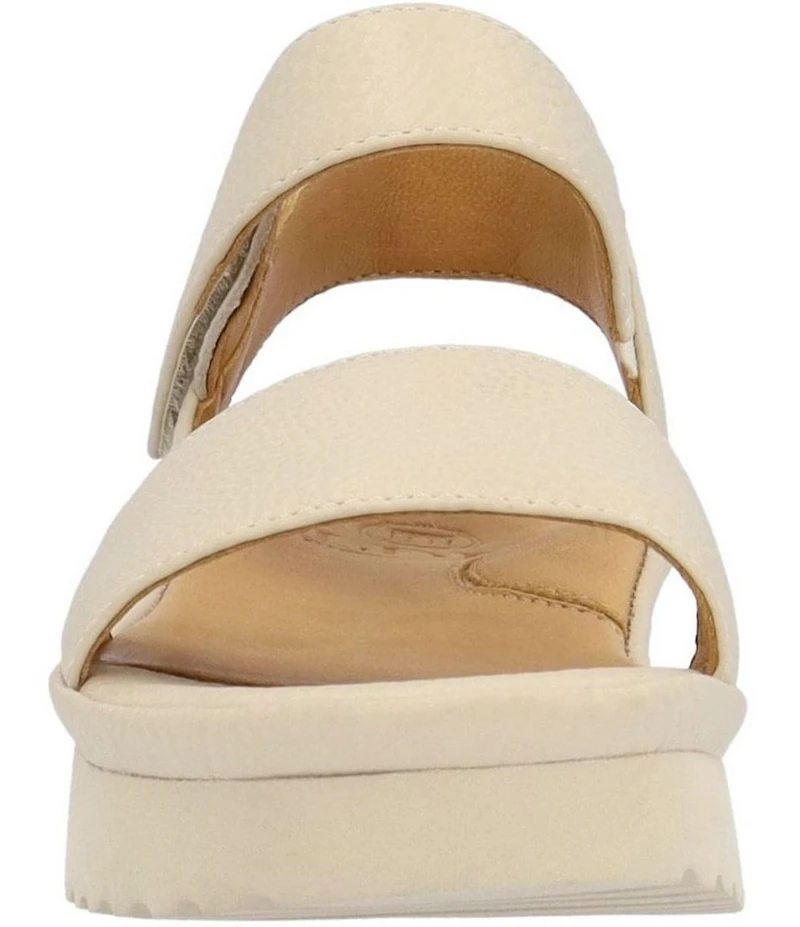 L'Amour Des Pieds Abrilla Leather Platform Wedge Sandals