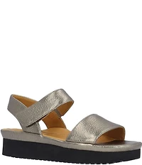 L'Amour Des Pieds Abrilla Leather Platform Wedge Sandals