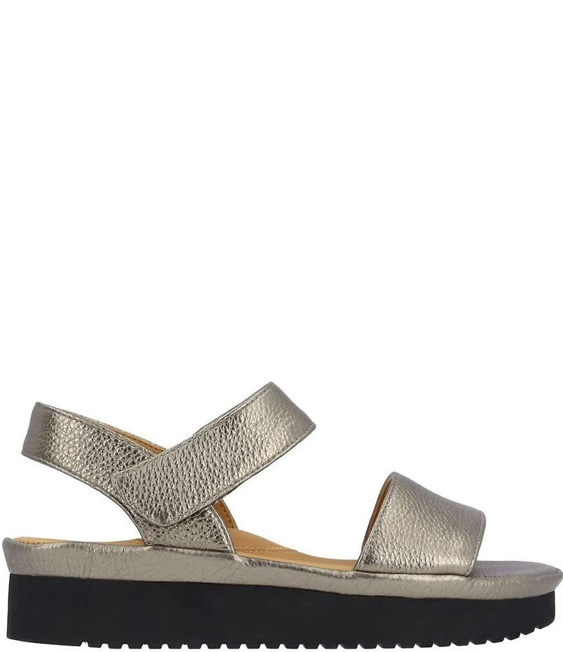 L'Amour Des Pieds Abrilla Leather Platform Wedge Sandals