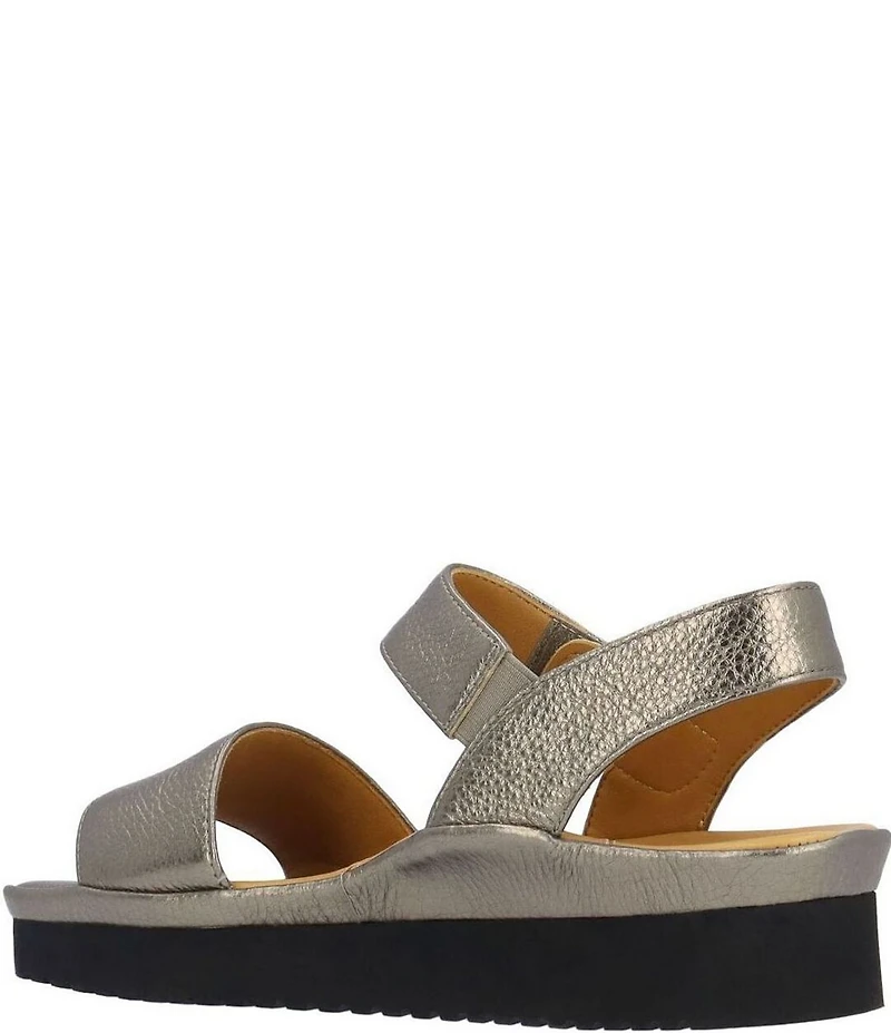 L'Amour Des Pieds Abrilla Leather Platform Wedge Sandals