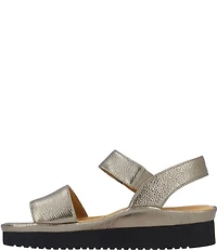 L'Amour Des Pieds Abrilla Leather Platform Wedge Sandals
