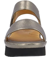 L'Amour Des Pieds Abrilla Leather Platform Wedge Sandals