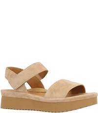 L'Amour Des Pieds Abrilla Suede Platform Wedge Sandals