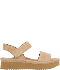 L'Amour Des Pieds Abrilla Suede Platform Wedge Sandals