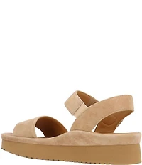 L'Amour Des Pieds Abrilla Suede Platform Wedge Sandals