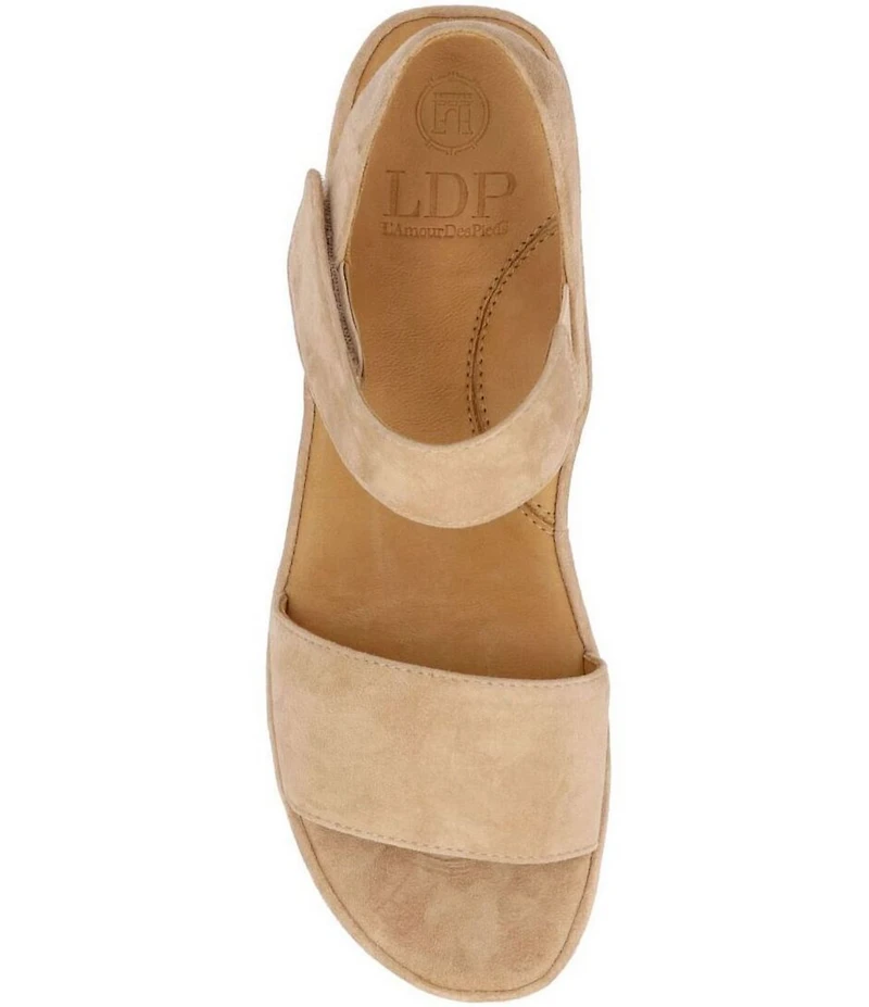 L'Amour Des Pieds Abrilla Suede Platform Wedge Sandals