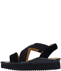 L'Amour Des Pieds Aizling Suede Platform Wedge Slip on Sandals