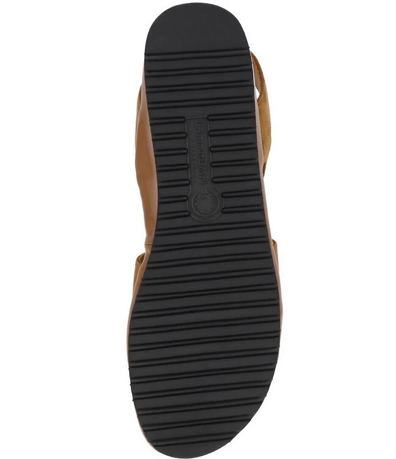 L'Amour Des Pieds Aizling Suede Platform Wedge Slip on Sandals