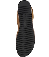 L'Amour Des Pieds Aizling Suede Platform Wedge Slip on Sandals