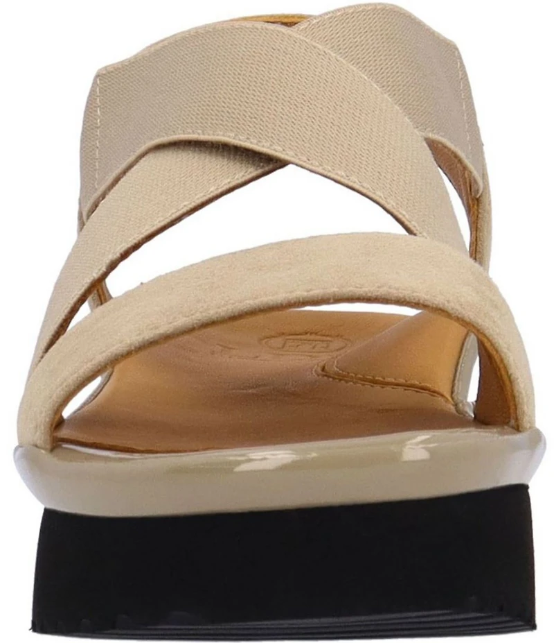 L'Amour Des Pieds Aizling Suede Platform Wedge Slip on Sandals