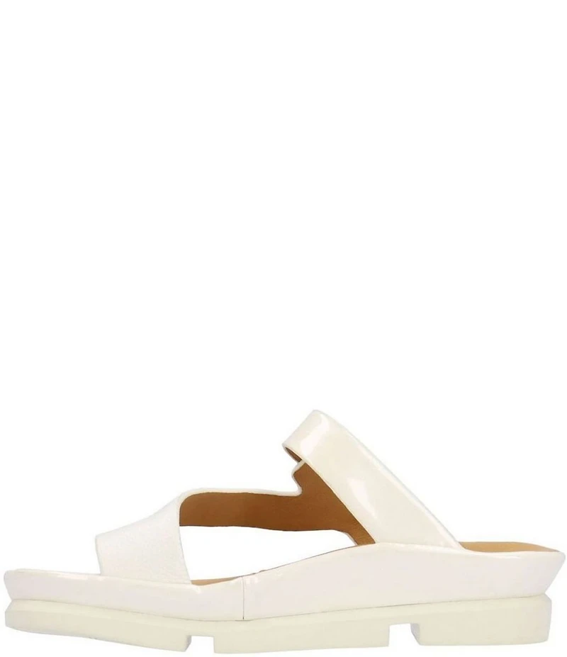 L'Amour Des Pieds Alanza Leather and Patent Toe Loop Sandals