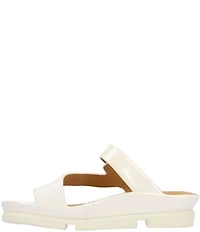 L'Amour Des Pieds Alanza Leather and Patent Toe Loop Sandals