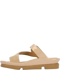 L'Amour Des Pieds Alanza Suede and Patent Toe Loop Sandals