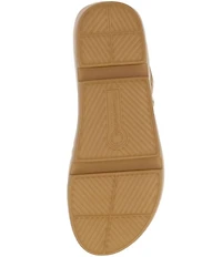 L'Amour Des Pieds Alanza Suede and Patent Toe Loop Sandals