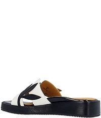 L'Amour Des Pieds Aldara Leather Flower Vine Slide Sandals