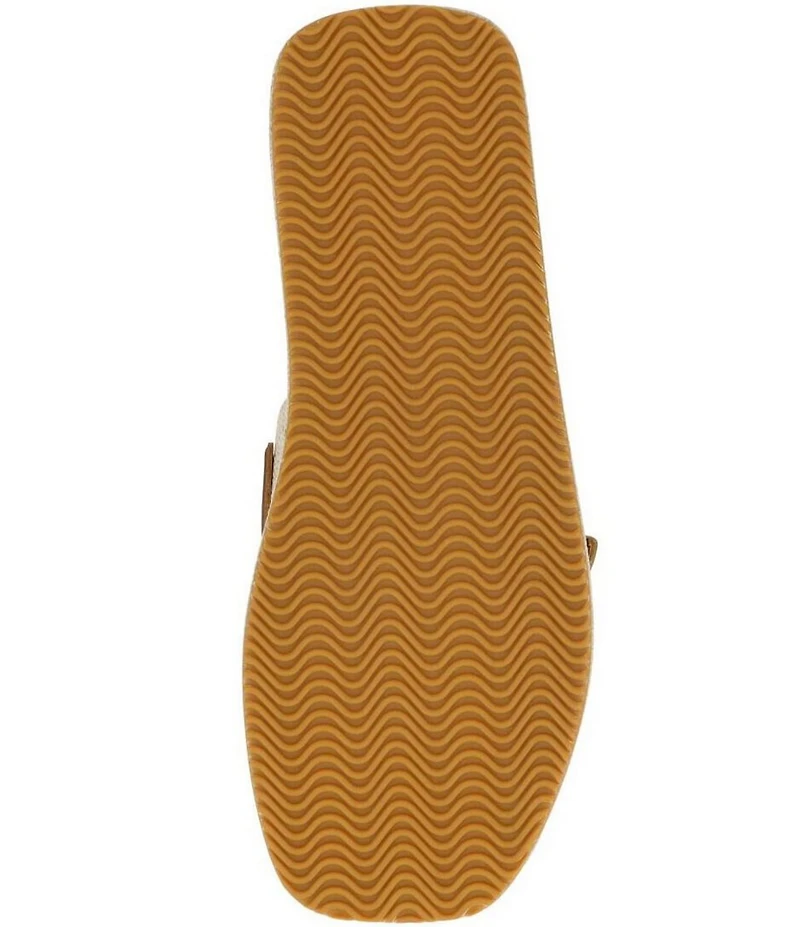 L'Amour Des Pieds Aldara Linen Leather Flower Vine Slide Sandals