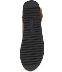 L'Amour Des Pieds Amadour Metallic Leather Platform Wedge Peep Toe Pumps