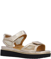 L'Amour Des Pieds Arna Metallic Leather Sandals