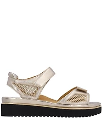 L'Amour Des Pieds Arna Metallic Leather Sandals