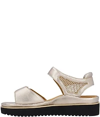 L'Amour Des Pieds Arna Metallic Leather Sandals