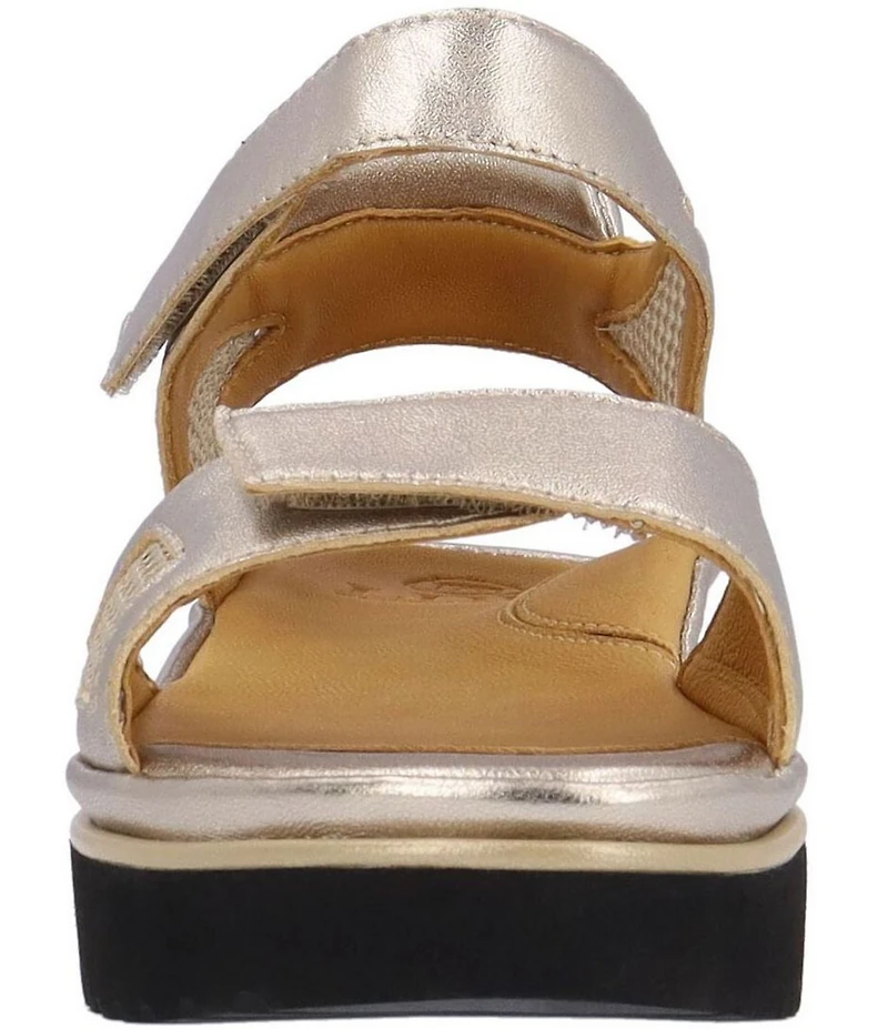 L'Amour Des Pieds Arna Metallic Leather Sandals