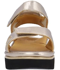 L'Amour Des Pieds Arna Metallic Leather Sandals