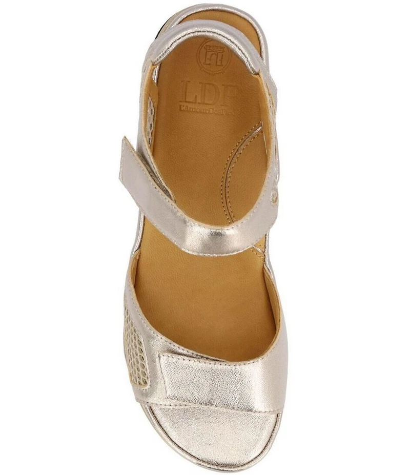 L'Amour Des Pieds Arna Metallic Leather Sandals