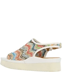 L'Amour Des Pieds Ashwin Raffia Slingback Platform Wedge Sandals