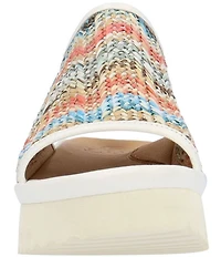 L'Amour Des Pieds Ashwin Raffia Slingback Platform Wedge Sandals