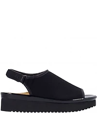 L'Amour Des Pieds Ashwin Stretch Slingback Platform Wedge Sandals